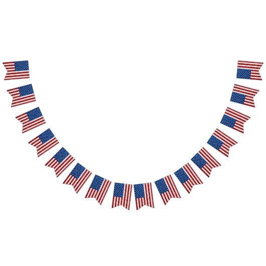 Amerikaanse vlag op 4 juli vlaggetjes (Alle)