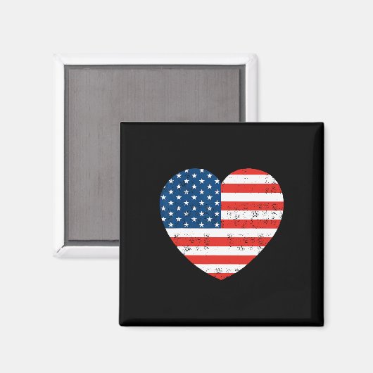 Amerikaanse vlag op 4 juli VS patriottisch Magneet (Voorkant / Achterkant)