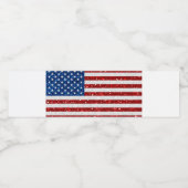 Amerikaanse vlag op 4 juli waterfles etiket (Enkel label)