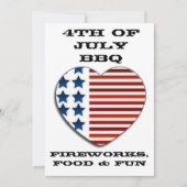 Amerikaanse vlag op 4de juli kaart (Voorkant)