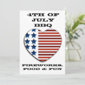 Amerikaanse vlag op 4de juli kaart (Staand voorkant)