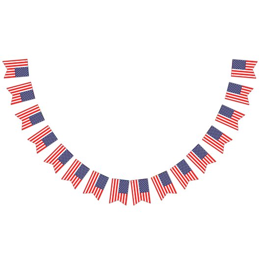 Amerikaanse vlag op 4e juli Bunting Banner (Alle)