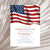 Amerikaanse vlag op 4e juli kaart