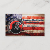 Amerikaanse vlag op Aangepast lassen en fabriceren Visitekaartje (Voorkant)