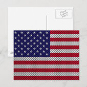 Amerikaanse vlag op afdruk van koolstofvezel briefkaart (Voorkant / Achterkant)