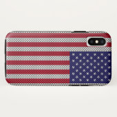 Amerikaanse vlag op afdruk van koolstofvezelstijl Case-Mate iPhone case (Achterkant (horizontaal))