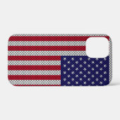 Amerikaanse vlag op afdruk van koolstofvezelstijl Case-Mate iPhone case (Achterkant (horizontaal))