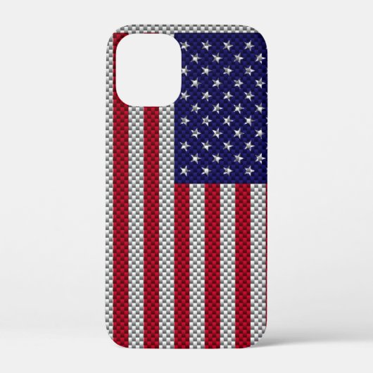 Amerikaanse vlag op afdruk van koolstofvezelstijl Case-Mate iPhone case (Achterkant)