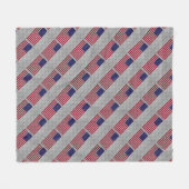 Amerikaanse vlag op afdruk van koolstofvezelstijl fleece deken (Voorkant (Horizontaal))