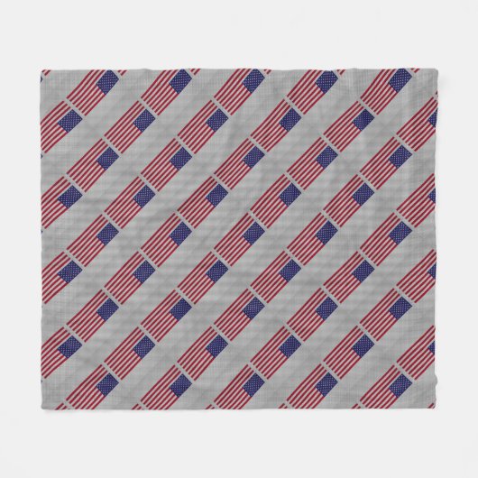 Amerikaanse vlag op afdruk van koolstofvezelstijl fleece deken (Voorkant (Horizontaal))