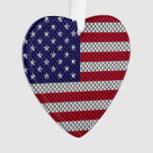 Amerikaanse vlag op afdruk van koolstofvezelstijl ornament (voorkant)