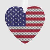 Amerikaanse vlag op afdruk van koolstofvezelstijl ornament (achterkant)
