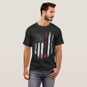  Amerikaanse vlag op Amerikaanse vlag met rode Ame T-shirt (Voorkant volledig)