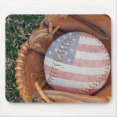 Amerikaanse vlag op bal muismat (Voorkant)