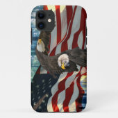 Amerikaanse vlag op Bald Eagle Case-Mate iPhone Case (Achterkant)