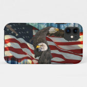 Amerikaanse vlag op Bald Eagle Case-Mate iPhone Case (Achterkant (horizontaal))