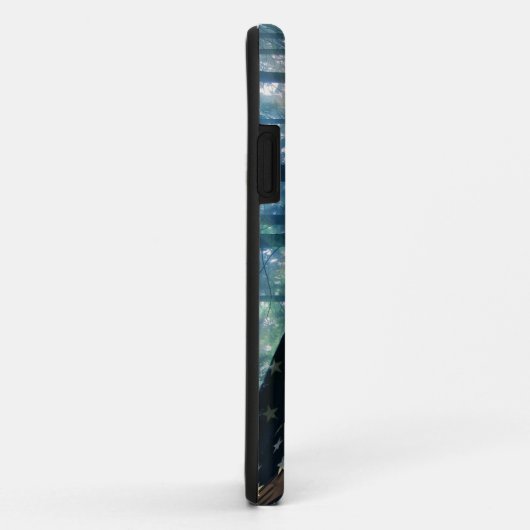 Amerikaanse vlag op Bald Eagle Case-Mate iPhone Case (Achterkant/rechts)