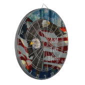 Amerikaanse vlag op Bald Eagle Dartbord (Voorkant Links)