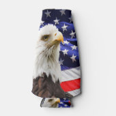 Amerikaanse vlag op Bald Eagle Flesjeskoeler (Voorkant)