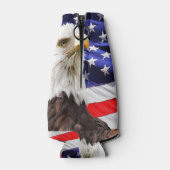 Amerikaanse vlag op Bald Eagle Flesjeskoeler (Achterkant)