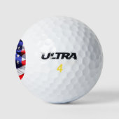 Amerikaanse vlag op Bald Eagle Golfballen (Logo)