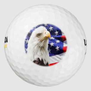 Amerikaanse vlag op Bald Eagle Golfballen