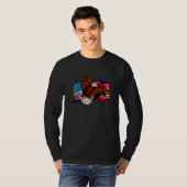 Amerikaanse vlag op Bald Eagle T-shirt (Voorkant volledig)