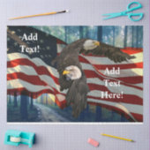 Amerikaanse vlag op Bald Eagle Tissuepapier (Craft)