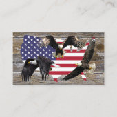 Amerikaanse vlag op Bald Eagle Visitekaartje (Voorkant)