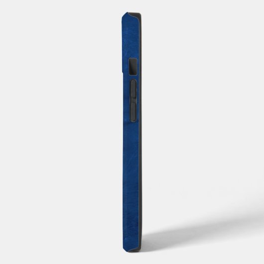 Amerikaanse vlag op blauw leder Case-Mate iPhone case (Achterkant / Links)