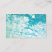 Amerikaanse vlag op blauw luchtruim visitekaartje (Achterkant)