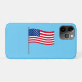 Amerikaanse vlag op blauwe achtergrond Case-Mate iPhone case (Achterkant (horizontaal))