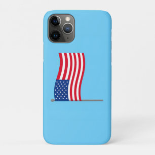 Amerikaanse vlag op blauwe achtergrond Case-Mate iPhone case