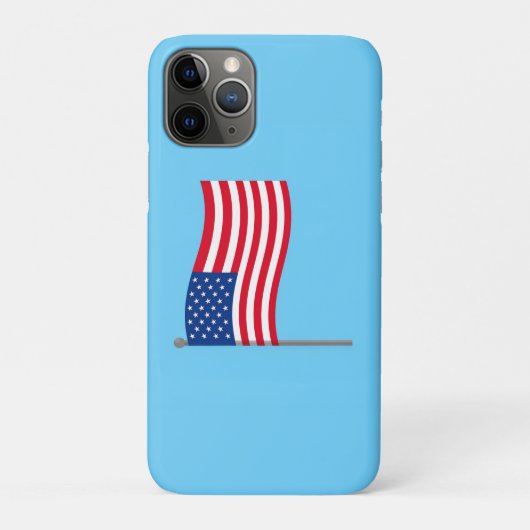 Amerikaanse vlag op blauwe achtergrond Case-Mate iPhone case (Achterkant)