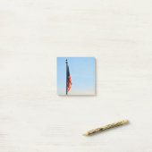 Amerikaanse vlag op Dawn Post-it® Notes (Op bureau)