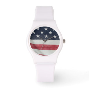 Amerikaanse vlag op de beurs van Sussex Horloge