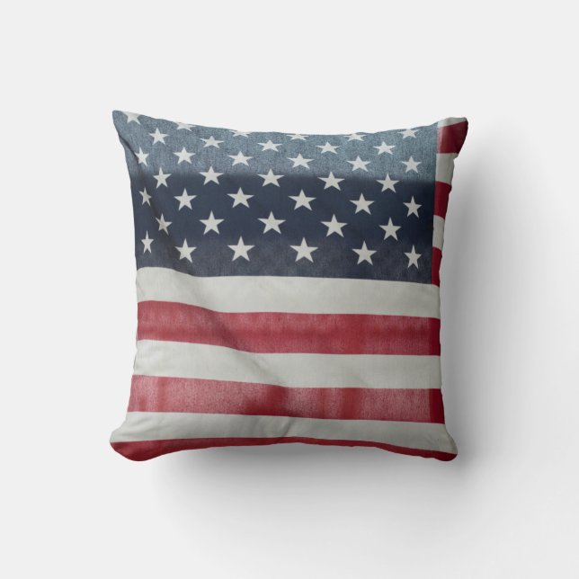 Amerikaanse vlag op de beurs van Sussex Kussen (Voorkant)