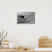Amerikaanse vlag op de Lifeguard Shack Poster (Keuken)