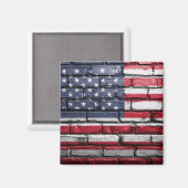 Amerikaanse vlag op de muur magneet (Voorkant / Achterkant)