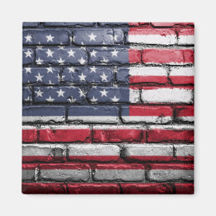 Amerikaanse vlag op de muur magneet