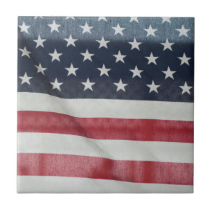 Amerikaanse vlag op de Sussex County Fair Tegeltje