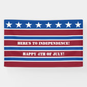 Amerikaanse vlag op de vierde dag van de onafhanke spandoek (Horizontaal)