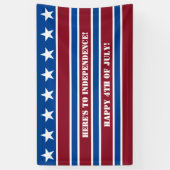 Amerikaanse vlag op de vierde dag van de onafhanke spandoek (Verticaal)