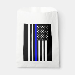 Amerikaanse vlag op een blauwe lijn symbolisch ged bedankzakje