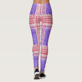 Amerikaanse vlag op een blauwe rode achtergrond Le Leggings (Achterkant)