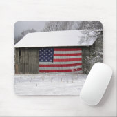 Amerikaanse vlag op een Boerderijen schuur Muismat (Met muis)