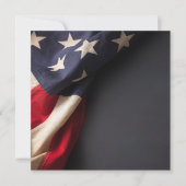 Amerikaanse vlag op een Chalkboard Aankondiging (Voorkant)