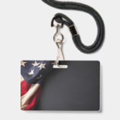 Amerikaanse vlag op een Chalkboard Badge (Voorzijde met lanyard)