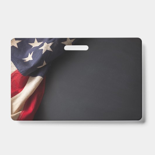 Amerikaanse vlag op een Chalkboard Badge (Voorzijde)