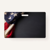 Amerikaanse vlag op een Chalkboard Badge (Voorkant)